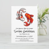 Yin Yang Koi Fish Botanical Garden Meet and Greet Einladung (Stehend Vorderseite)