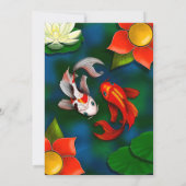 Yin Yang Koi Fish Botanical Garden Meet and Greet Einladung (Rückseite)