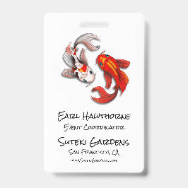 Yin Yang Koi Fish Business Logo Japanischer Garten Ausweis