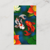 Yin Yang Koi Fish Business Logo Japanischer Garten Visitenkarte (Rückseite)