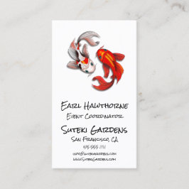 Yin Yang Koi Fish Business Logo Japanischer Garten Visitenkarte
