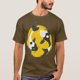Yin Yang Koi Fish Chinesischer Viel Glück Balance T-Shirt