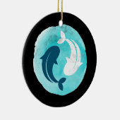 Yin Yang Koi Fish Design Balance Harmonie Yoga Keramik Ornament (Rechts)