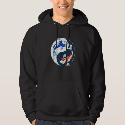 Yin Yang Koi Fish Hoodie (Vorderseite)
