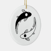 Yin Yang Koi Fish Keramik Ornament (Rechts)