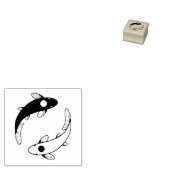 Yin-Yang Koi Fish Pair 2 Gummistempel (Stempel)