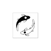 Yin-Yang Koi Fish Pair 2 Gummistempel (Prägung)