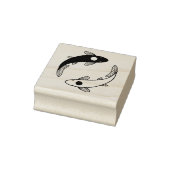 Yin-Yang Koi Fish Pair Gummistempel (Stempel)