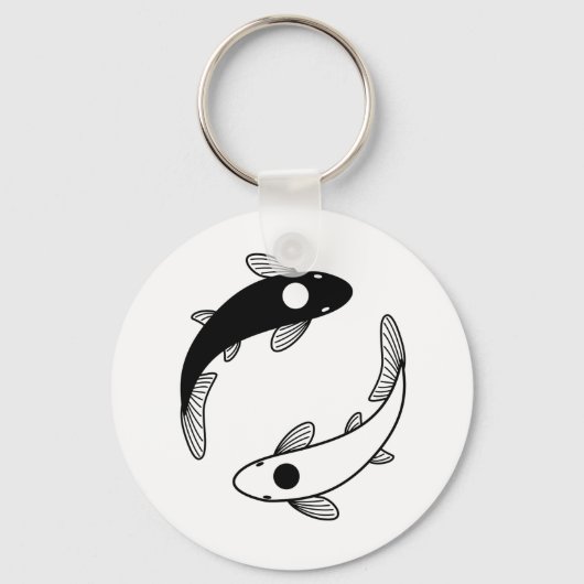 Yin Yang Koi Fish Schlüsselanhänger (Vorderseite)