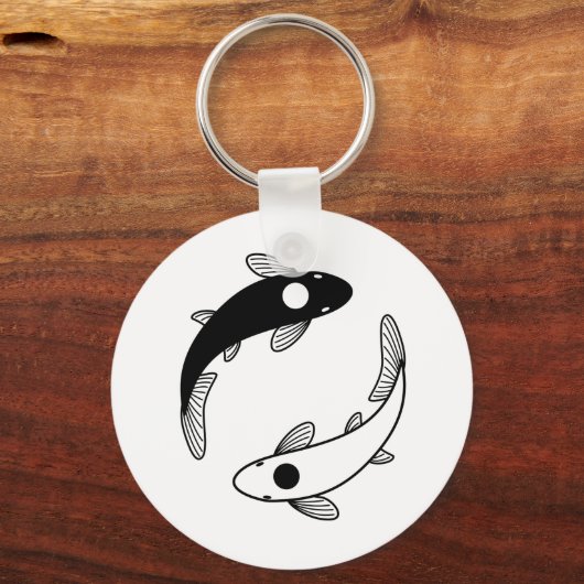 Yin Yang Koi Fish Schlüsselanhänger (Vorderseite)