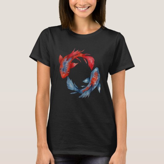 Yin Yang Koi Fish T-Shirt (Vorderseite)