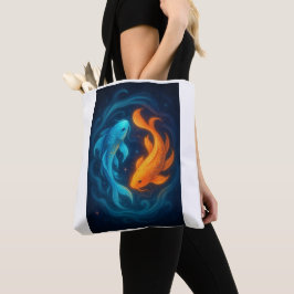 Yin Yang Koi Fish Tasche