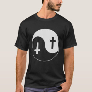 Yin Yang Kreuz T-Shirt