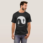 Yin Yang Kreuz T-Shirt (Vorne ganz)