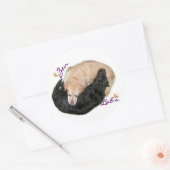 Yin Yang Labradors Runder Aufkleber (Umschlag)