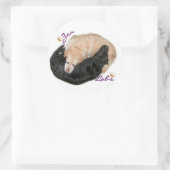 Yin Yang Labradors Runder Aufkleber (Tasche)
