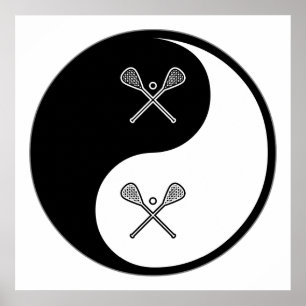 Yin Yang Lacrosse Poster