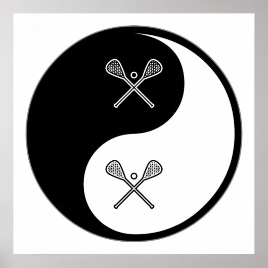 Yin Yang Lacrosse Poster (Vorne)