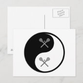 Yin Yang Lacrosse Postkarte (Vorne/Hinten)