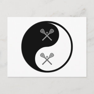 Yin Yang Lacrosse Postkarte