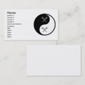 Yin Yang Lacrosse Visitenkarte (Vorne/Hinten)