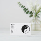 Yin Yang Lacrosse Visitenkarte (Stehend Vorderseite)
