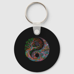 Yin Yang Lebensbaum Taoistisches Symbol Yoga Medit Schlüsselanhänger
