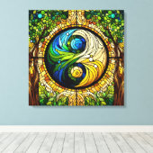 Yin Yang Leinwand Art (Insitu (Holzboden))