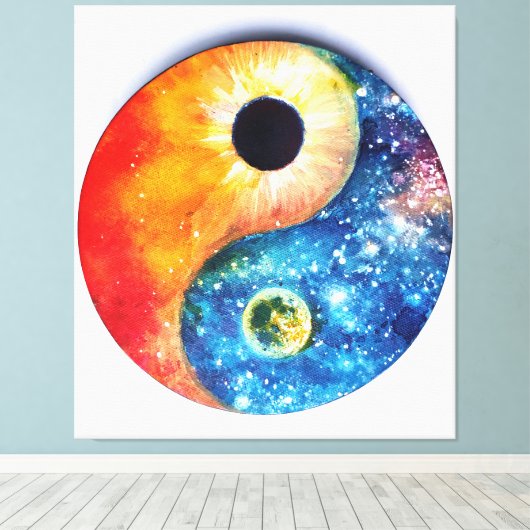 Yin-Yang Leinwanddruck (Insitu (Holzboden))