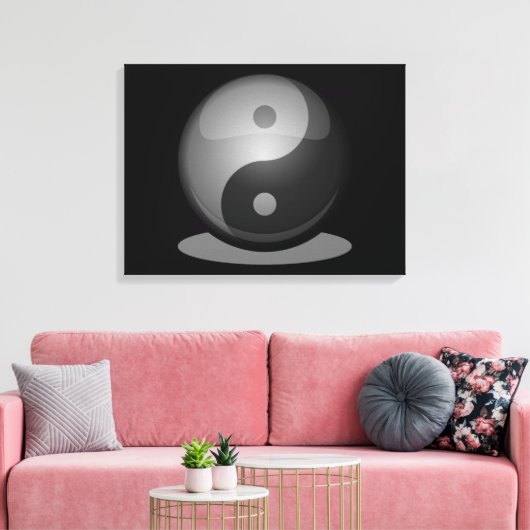 Yin Yang Leinwanddruck (Insitu (Wohnzimmer))