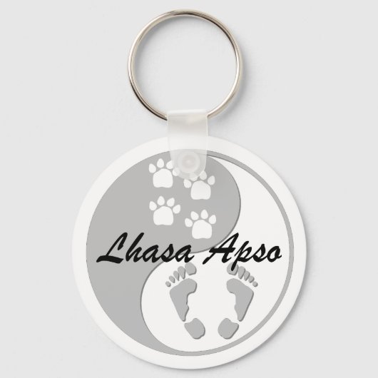Yin yang lhasa apso schlüsselanhänger (Vorderseite)