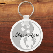 Yin yang lhasa apso schlüsselanhänger (Vorderseite)