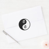 Yin Yang Library Work Runder Aufkleber (Umschlag)