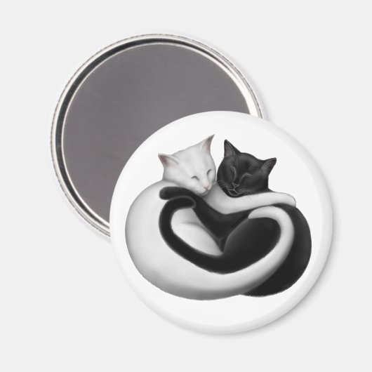 Yin Yang Liebe Cats Magnet (Vorderseite/Rückseite)