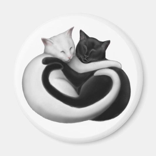 Yin Yang Liebe Cats Magnet (Vorne)