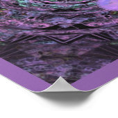 Yin Yang Lila Glow Mandala Poster (Ecke)