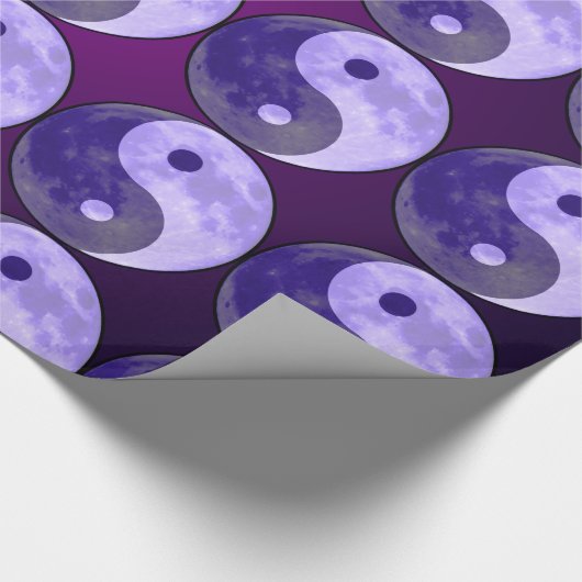 Yin Yang Lila Moon Geschenkpapier (Ecke)