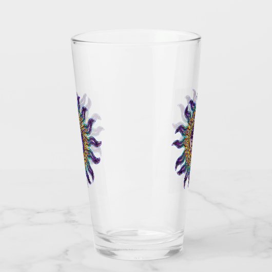 Yin Yang Lila Mosaic Sun Glas (Links)