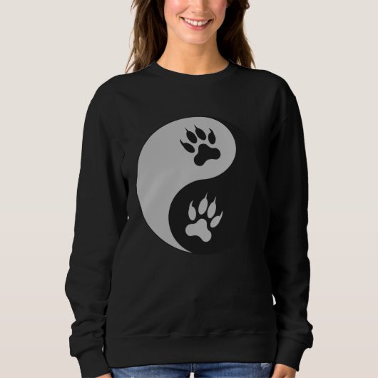 Yin Yang Lion Paw  Lion  Predatory Cat  Africa Sweatshirt (Vorderseite)