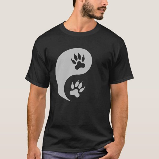 Yin Yang Lion Paw Lion Predatory Cat Africa T-Shirt (Vorderseite)
