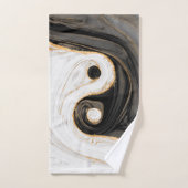 Yin Yang Liquid Marble Badhandtuch Set (Handtuch)