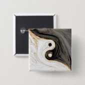 Yin Yang Liquid Marble Button (Vorne & Hinten)