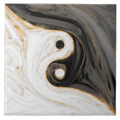 Yin Yang Liquid Marble Fliese (Vorderseite)