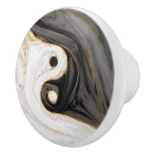 Yin Yang Liquid Marble Keramikknauf (Rechts)