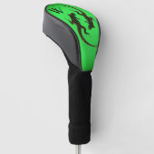 Yin Yang Lizards Black Initial Golf Headcover (angewinkelt)