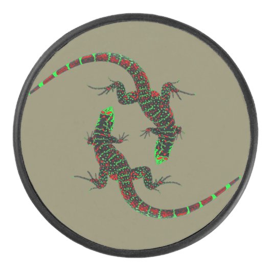 Yin Yang Lizards Eishockey Puck (Vorderseite)