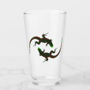 Yin Yang Lizards Glas