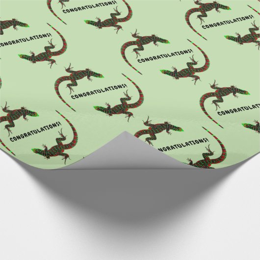 Yin Yang Lizards Glückwunsch xx Geschenkpapier (Ecke)