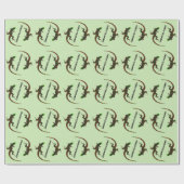 Yin Yang Lizards Glückwunsch xx Geschenkpapier (Flach)