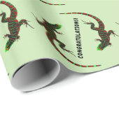 Yin Yang Lizards Glückwunsch xx Geschenkpapier (Rolleneckpunkt)
